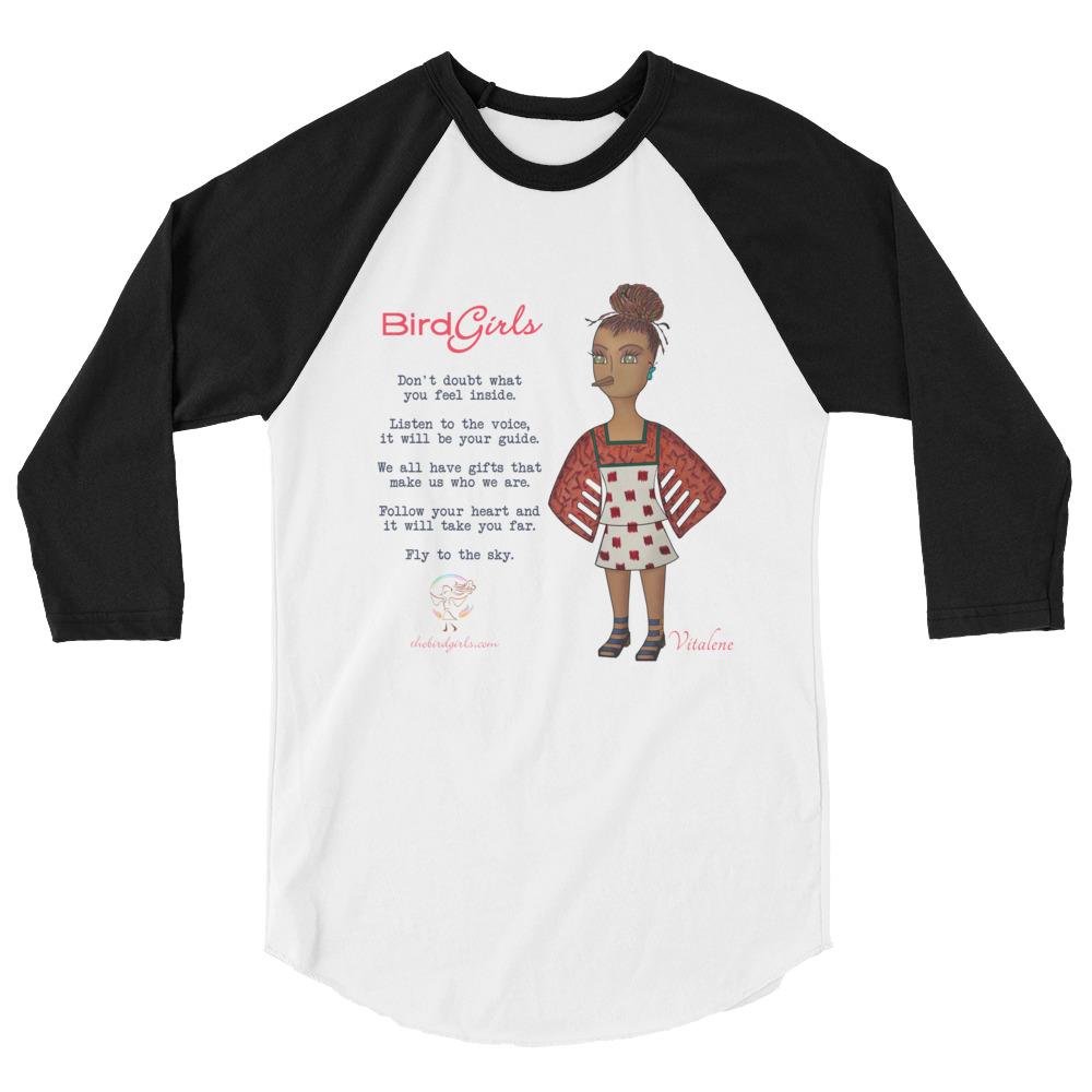 Vitalene 3/4 sleeve raglan shirt - The BirdGirls