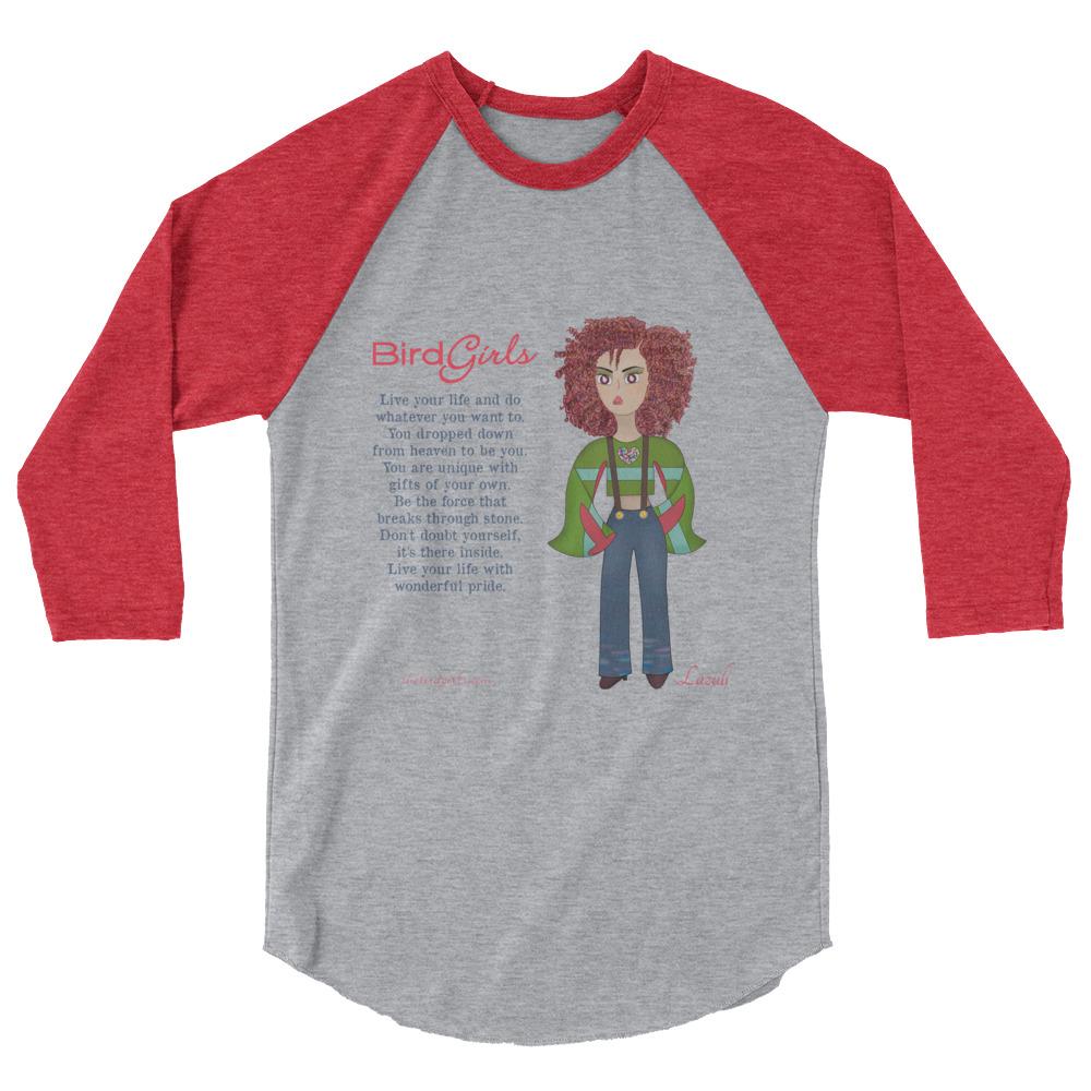 Lazuli 3/4 sleeve raglan shirt - The BirdGirls