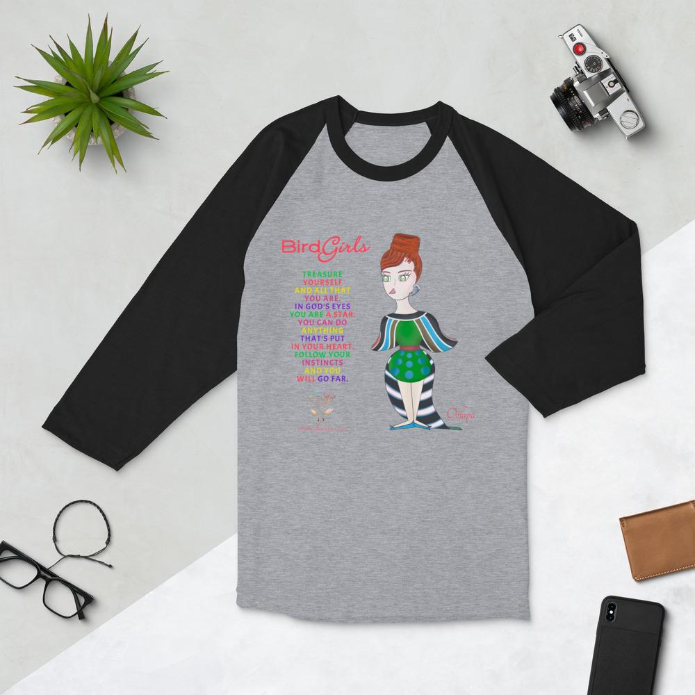 Oolpap3/4 sleeve raglan shirt - The BirdGirls