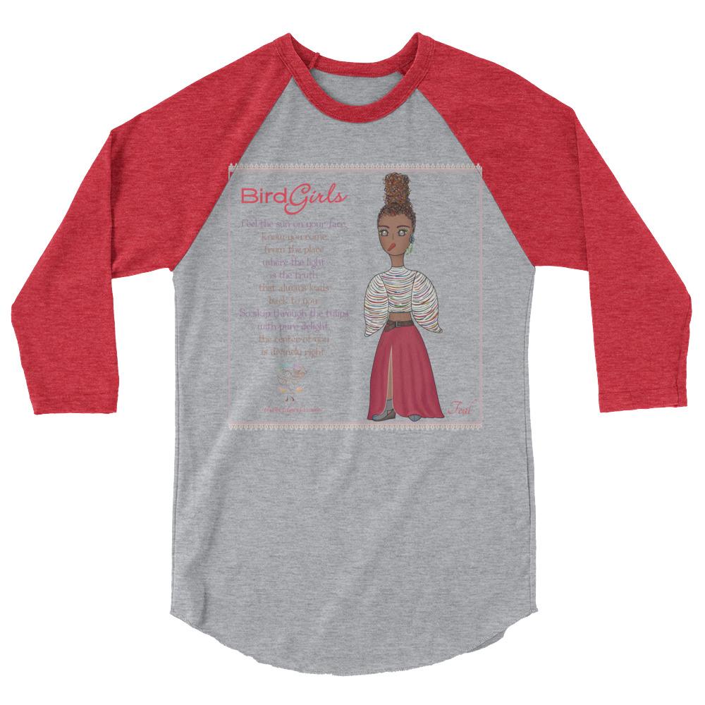Teal 3/4 sleeve raglan shirt - The BirdGirls
