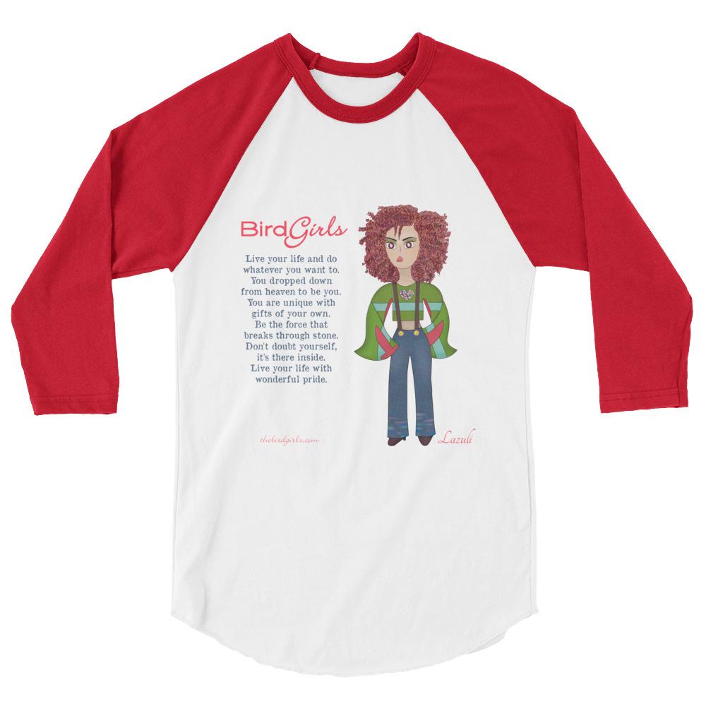 Lazuli 3/4 sleeve raglan shirt - The BirdGirls