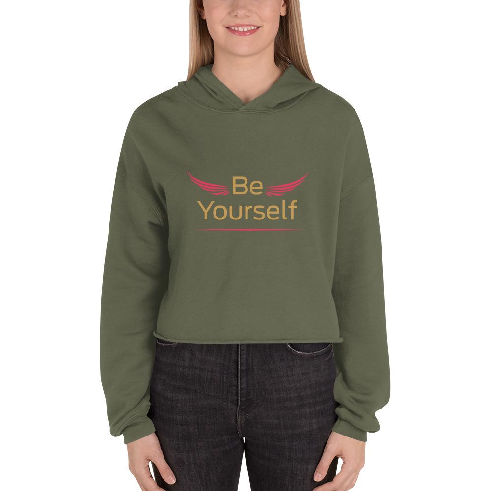BirdGirls Be Yourself World Crop Hoodie - The BirdGirls