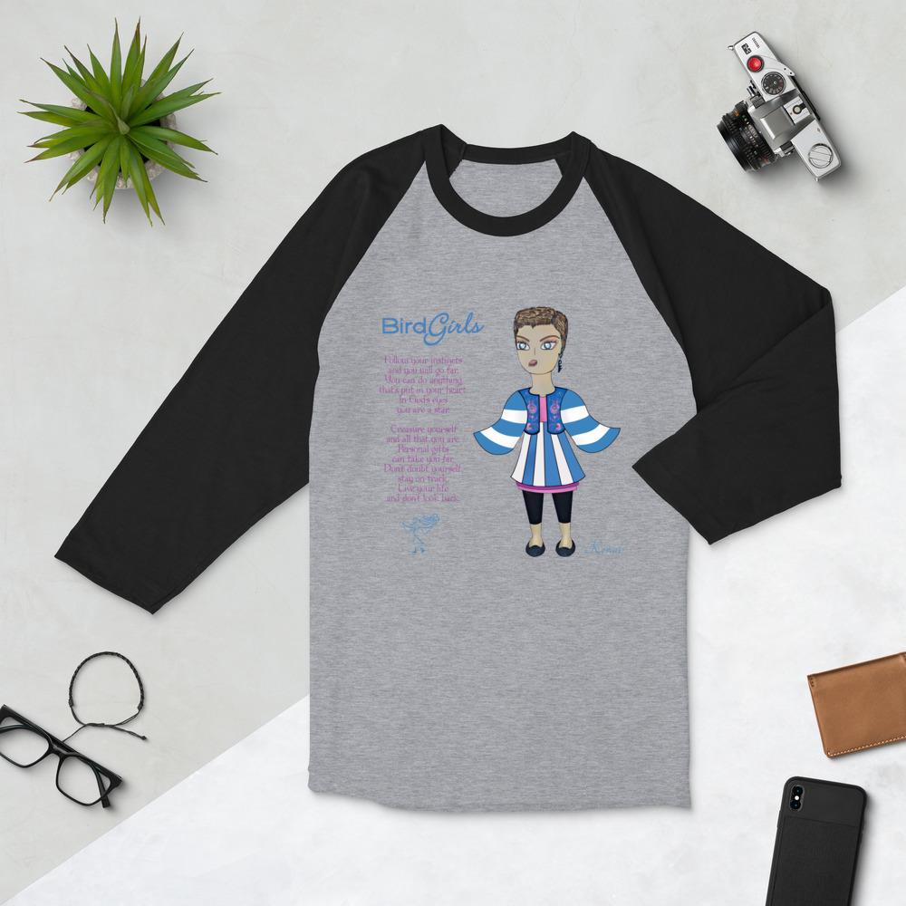 Korial 3/4 sleeve raglan shirt - The BirdGirls