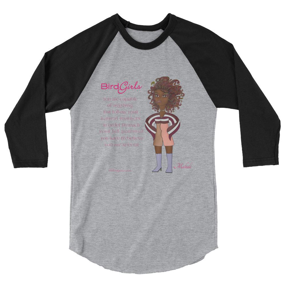 Mahalia 3/4 sleeve raglan shirt - The BirdGirls