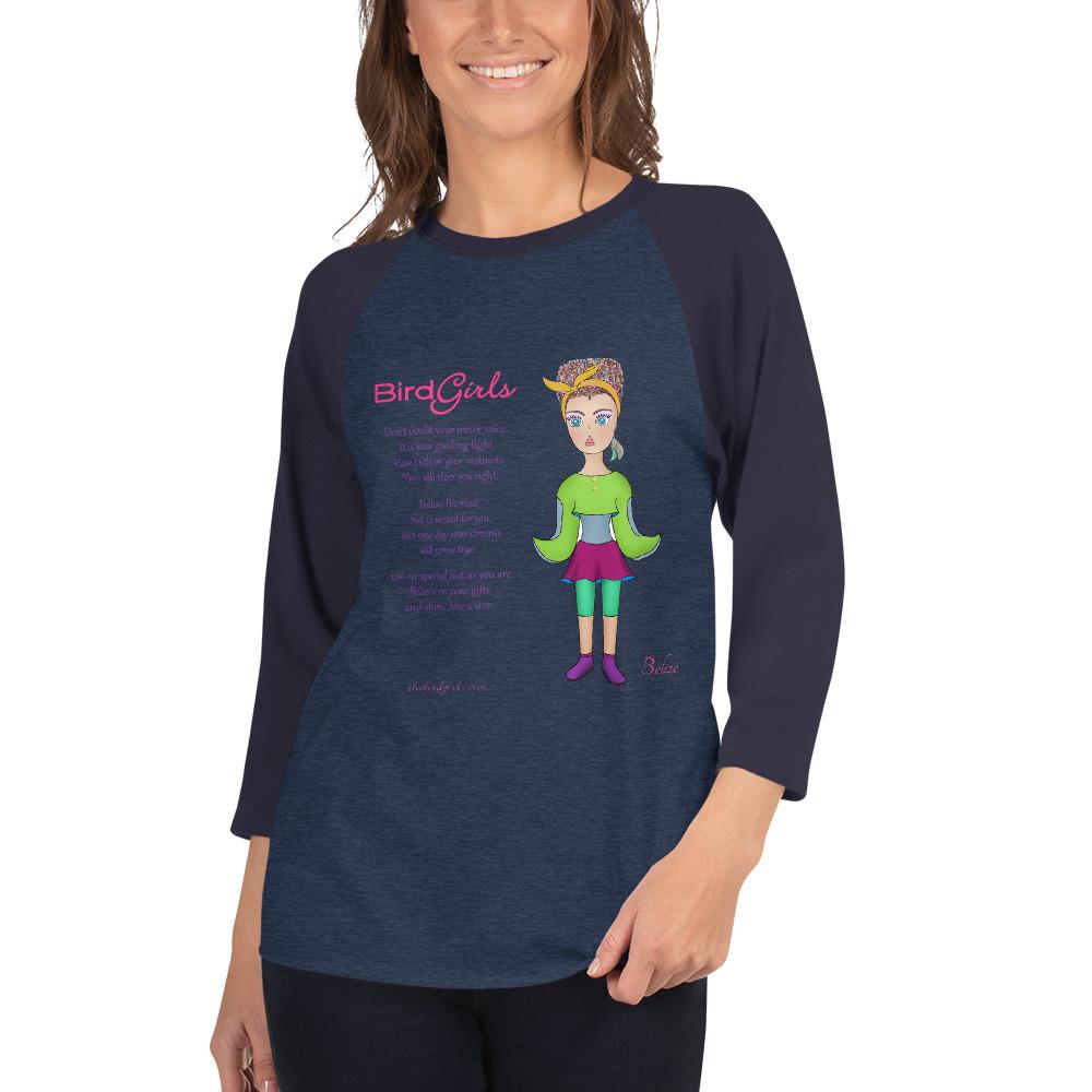 Belize 3/4 sleeve raglan shirt - The BirdGirls