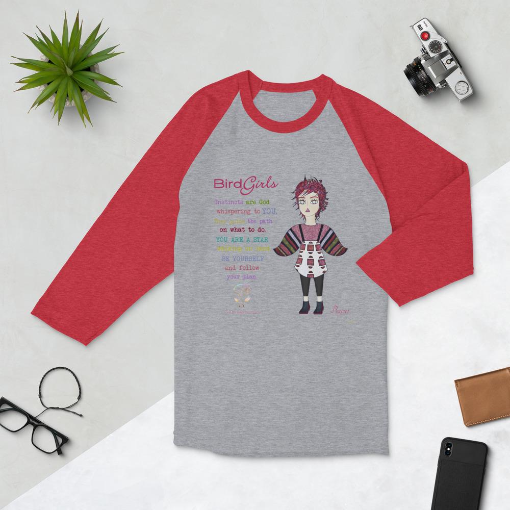 Bajeet 3/4 sleeve raglan shirt - The BirdGirls