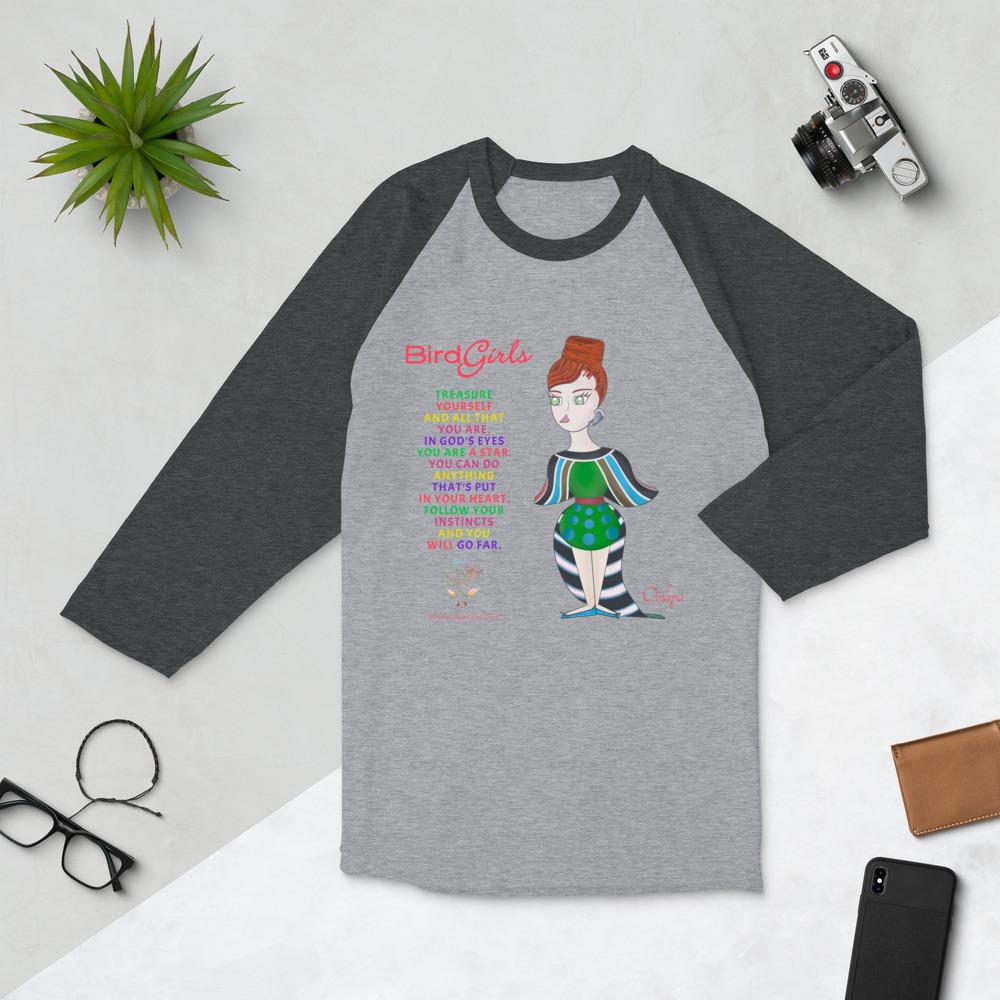 Oolpap3/4 sleeve raglan shirt - The BirdGirls
