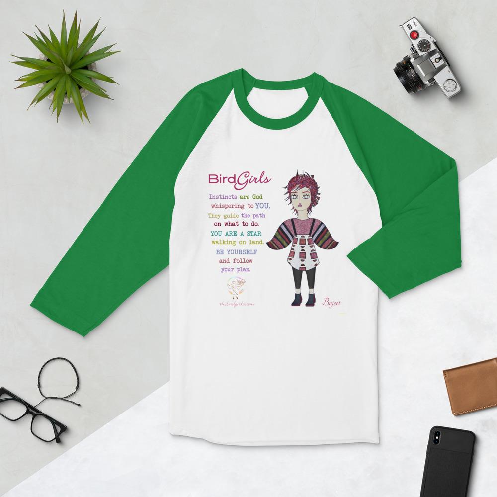 Bajeet 3/4 sleeve raglan shirt - The BirdGirls