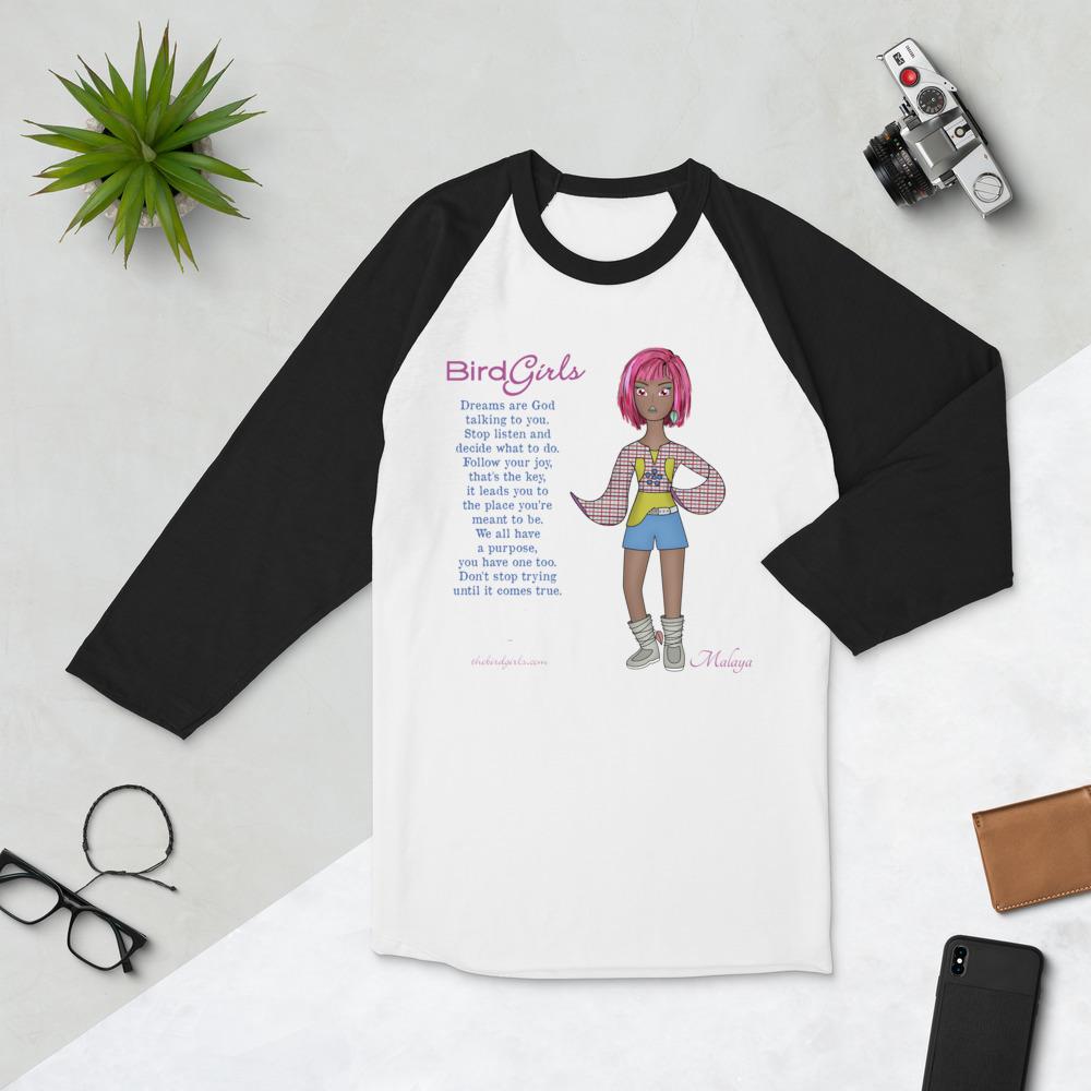 Malaya 3/4 sleeve raglan shirt - The BirdGirls