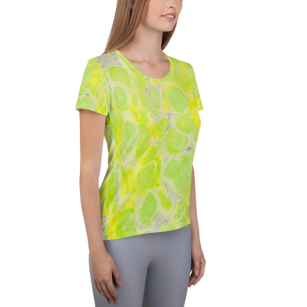 BirdGirls Lime Time All-Over Print Women's Athletic T-shirt - The BirdGirls