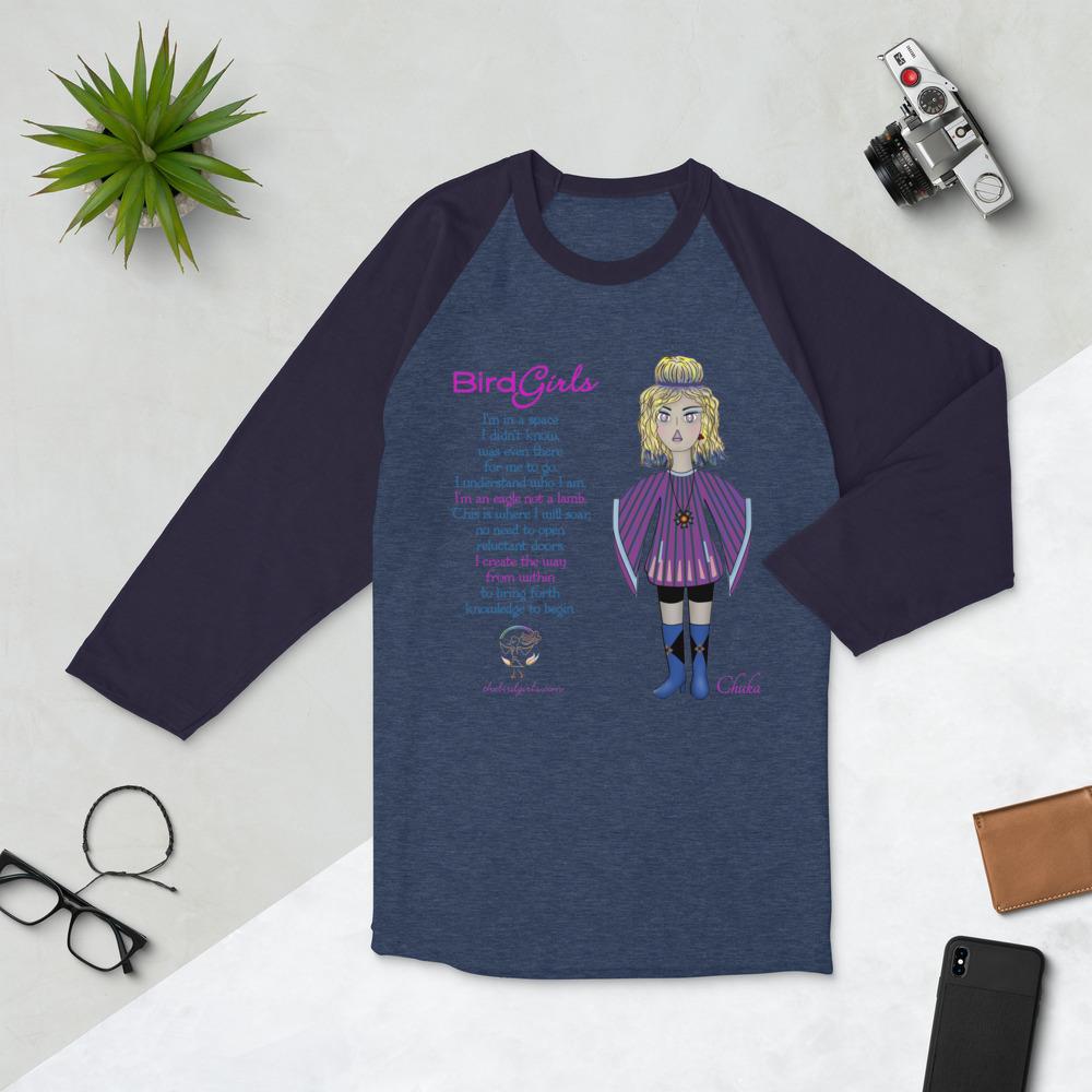 Chukar 3/4 sleeve raglan shirt - The BirdGirls
