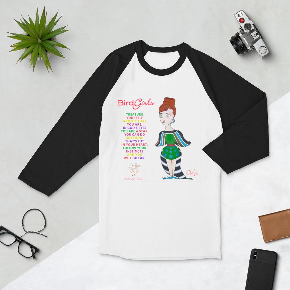Oolpap3/4 sleeve raglan shirt - The BirdGirls