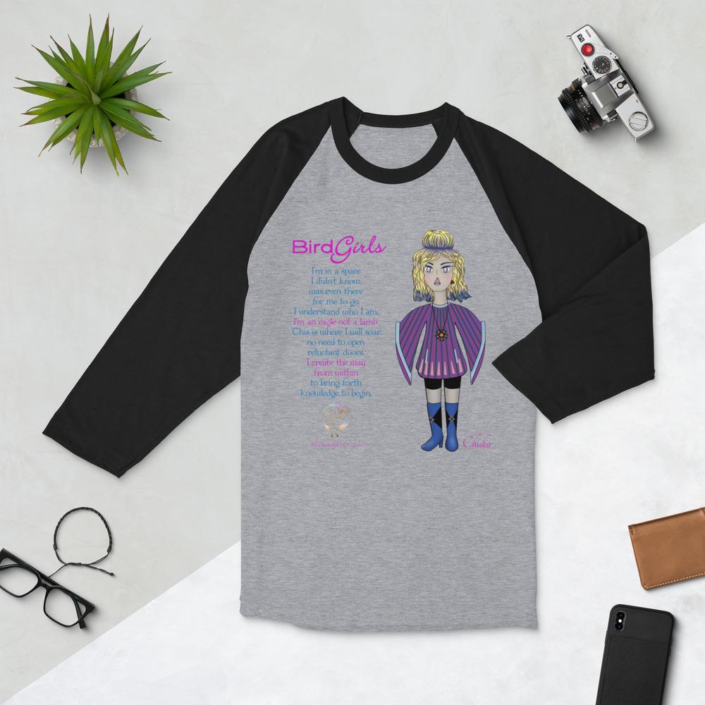 Chukar 3/4 sleeve raglan shirt - The BirdGirls