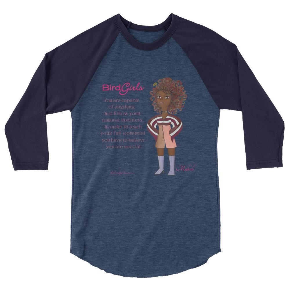 Mahalia 3/4 sleeve raglan shirt - The BirdGirls