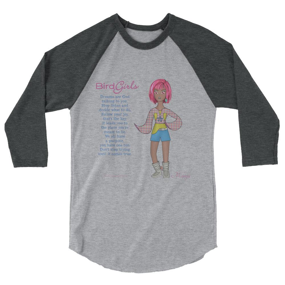 Malaya 3/4 sleeve raglan shirt - The BirdGirls