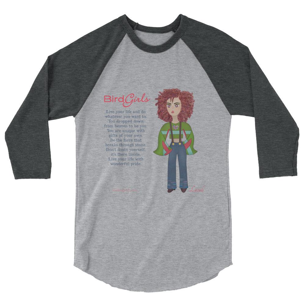 Lazuli 3/4 sleeve raglan shirt - The BirdGirls