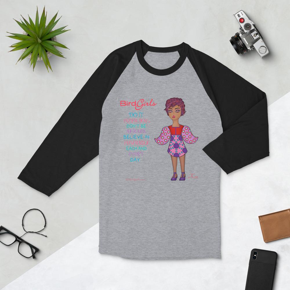 Kea 3/4 sleeve raglan shirt - The BirdGirls