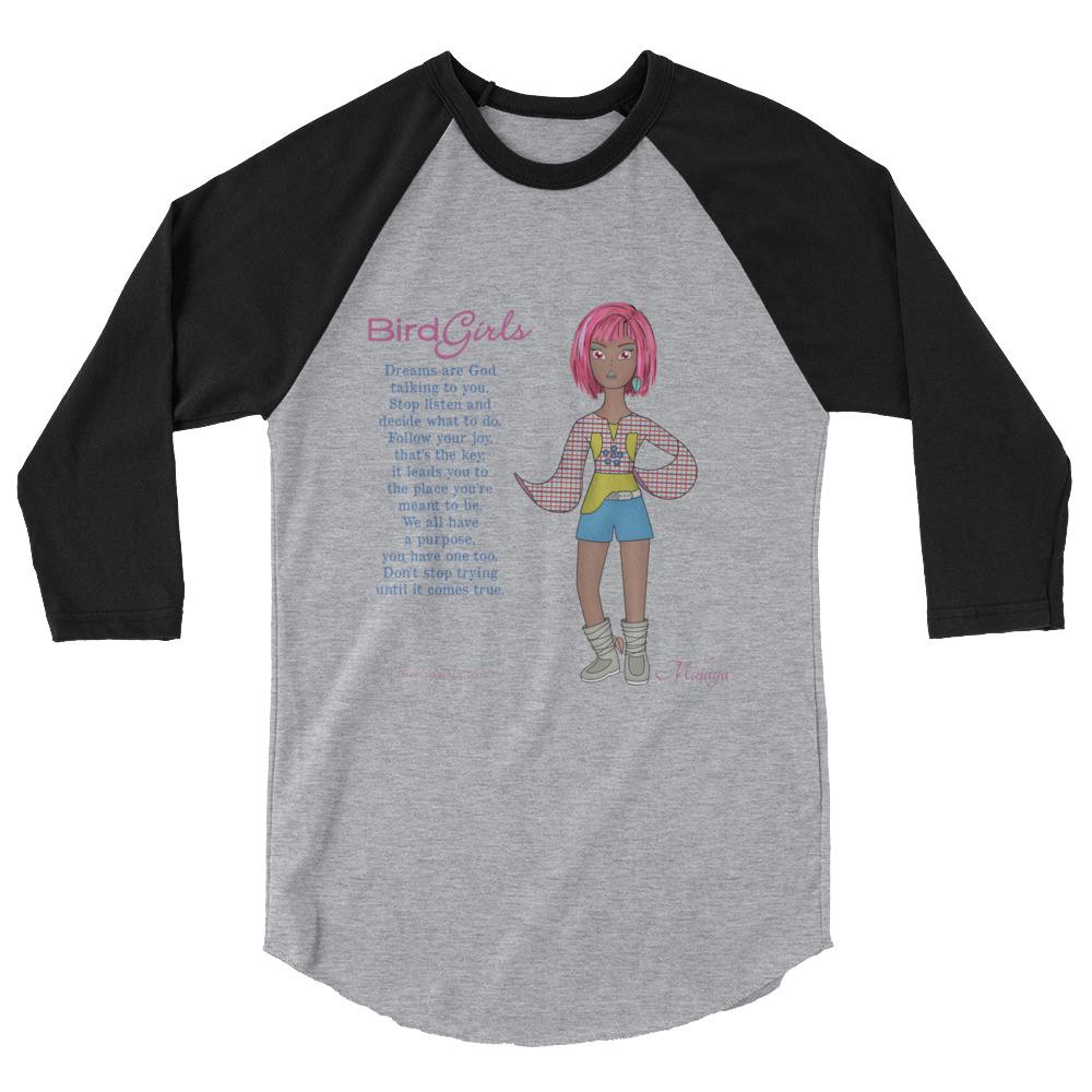 Malaya 3/4 sleeve raglan shirt - The BirdGirls