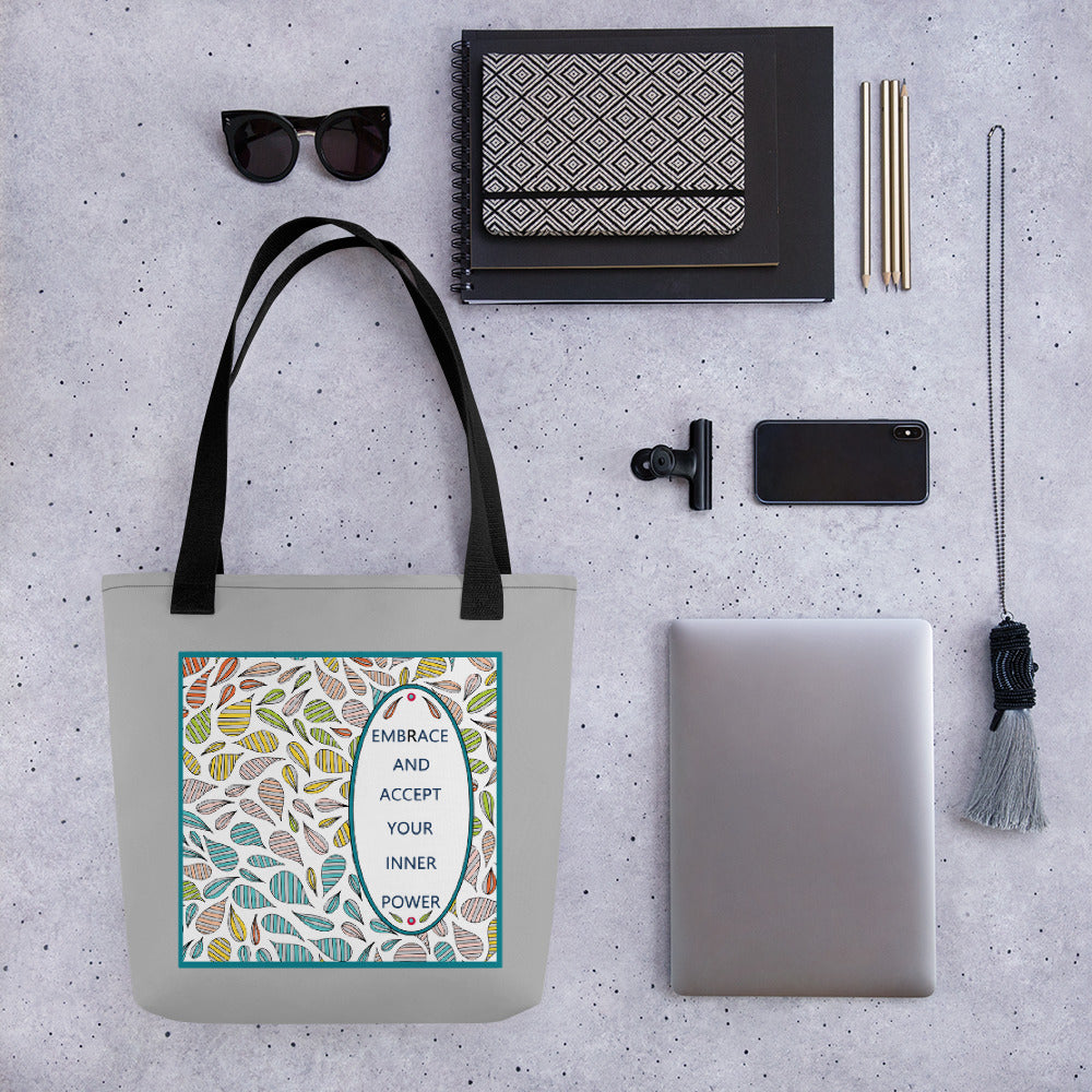 Leaf Medley Slogan Tote Bag - thebirdgirls.com