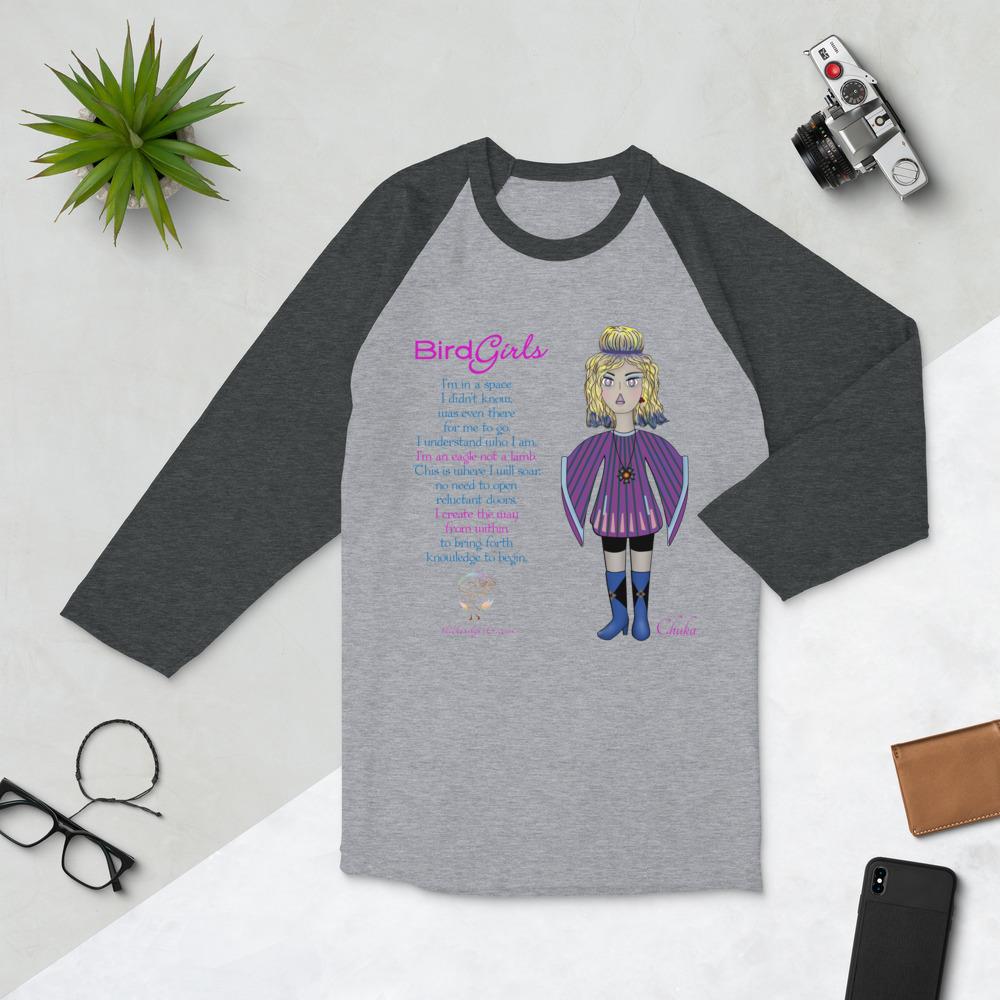 Chukar 3/4 sleeve raglan shirt - The BirdGirls