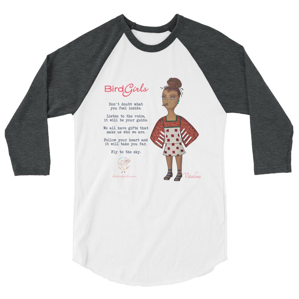 Vitalene 3/4 sleeve raglan shirt - The BirdGirls