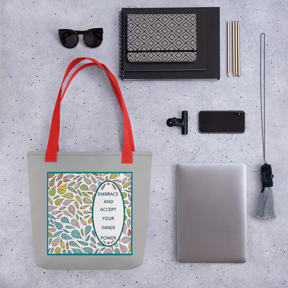 Leaf Medley Slogan Tote Bag - thebirdgirls.com