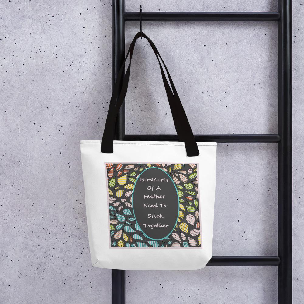 Black Feather Tote Bag - The BirdGirls
