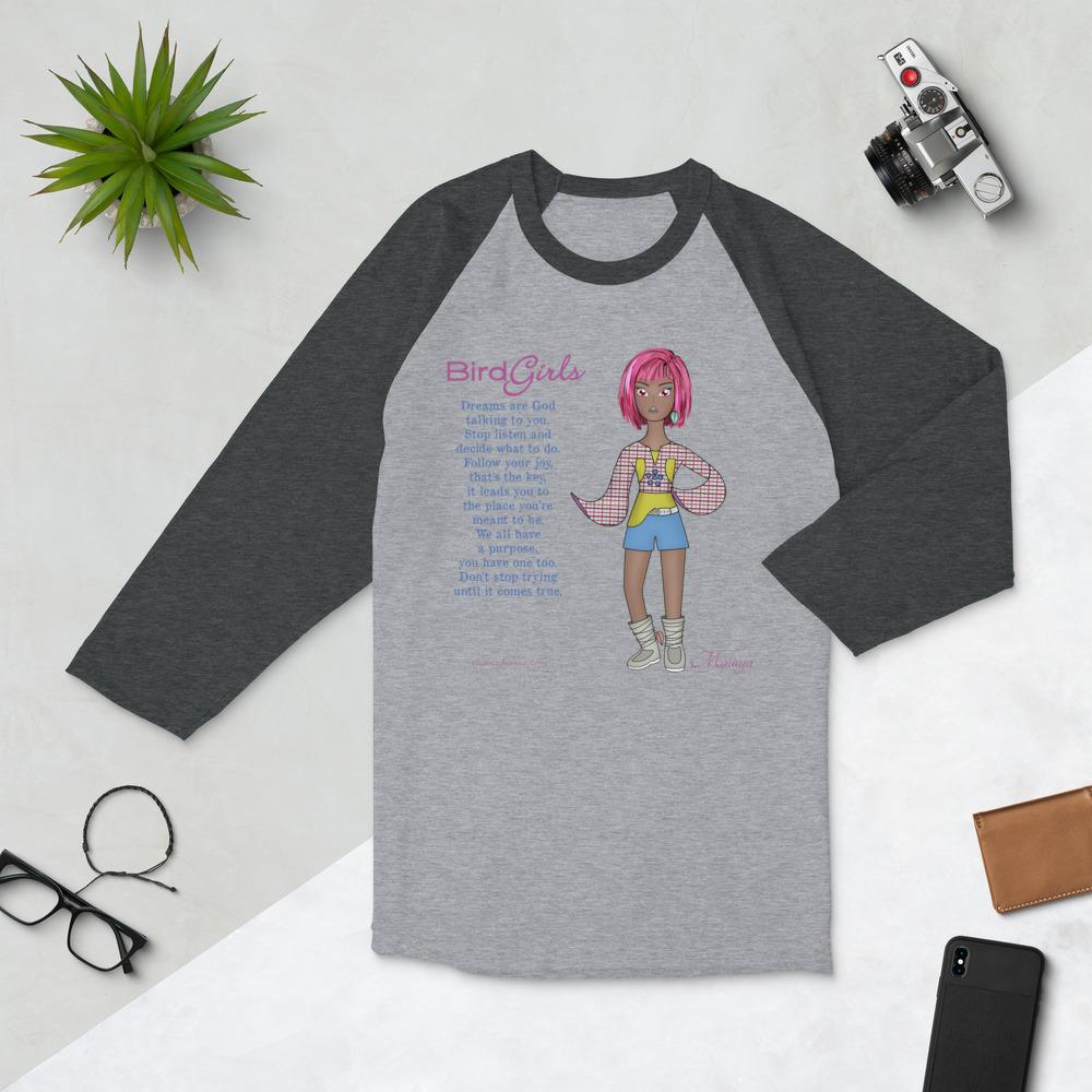 Malaya 3/4 sleeve raglan shirt - The BirdGirls