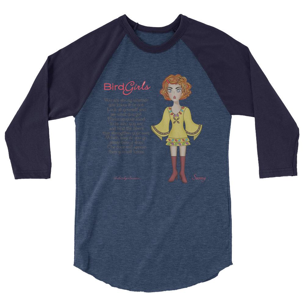 Sunny 3/4 sleeve raglan shirt - The BirdGirls