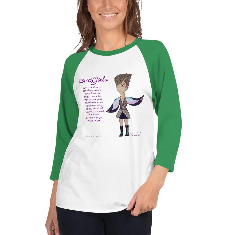 Kalinda 3/4 sleeve raglan shirt - The BirdGirls