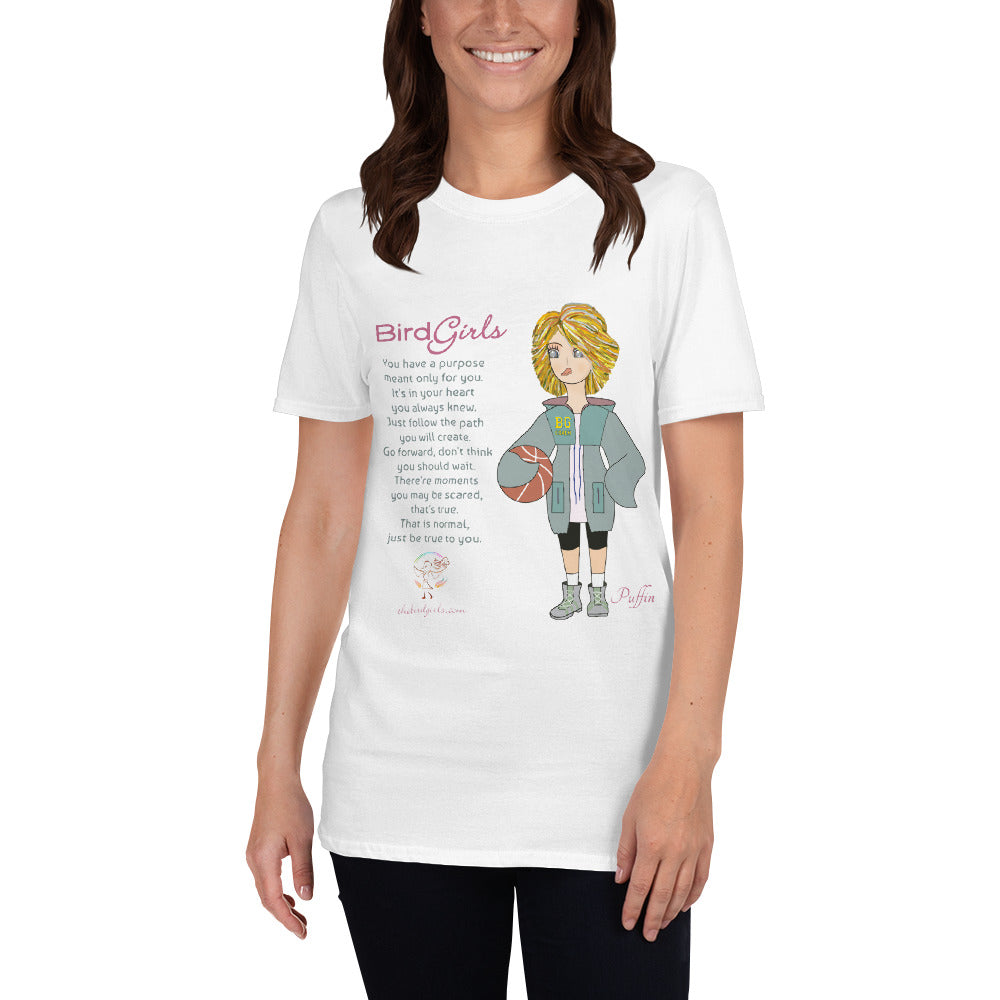Puffin Poem Short-Sleeve Unisex T-Shirt - thebirdgirls.com