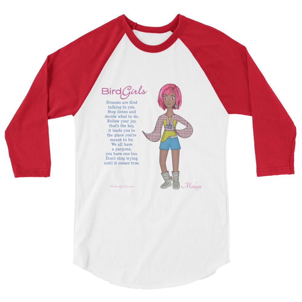 Malaya 3/4 sleeve raglan shirt - The BirdGirls
