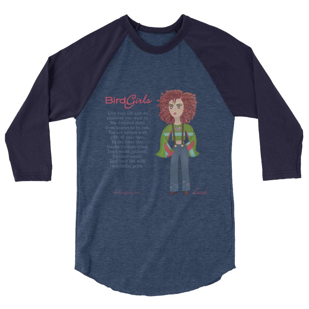 Lazuli 3/4 sleeve raglan shirt - The BirdGirls