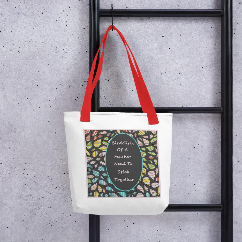 Black Feather Tote Bag - The BirdGirls
