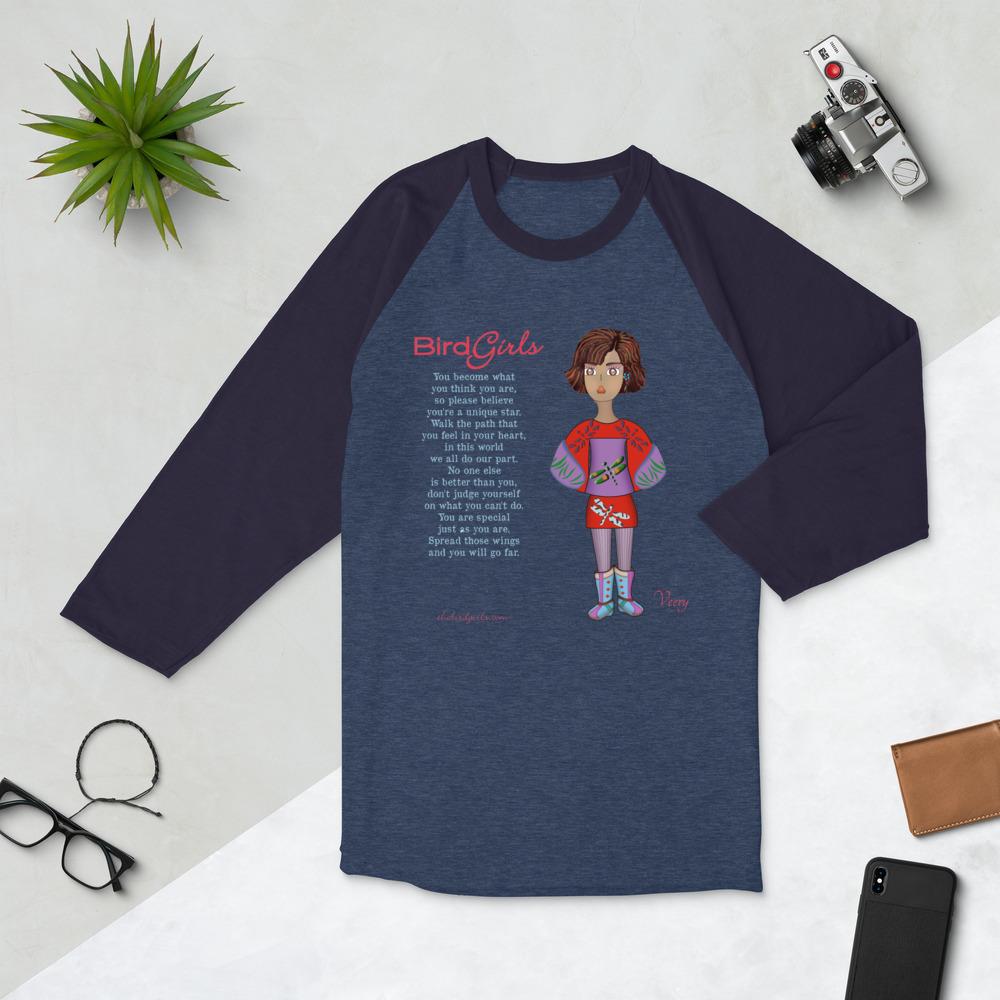 Veery 3/4 sleeve raglan shirt - The BirdGirls