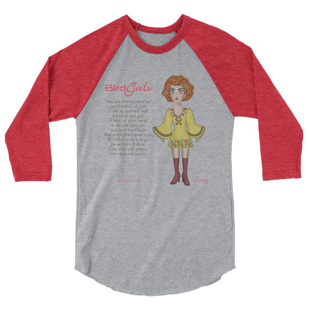 Sunny 3/4 sleeve raglan shirt - The BirdGirls