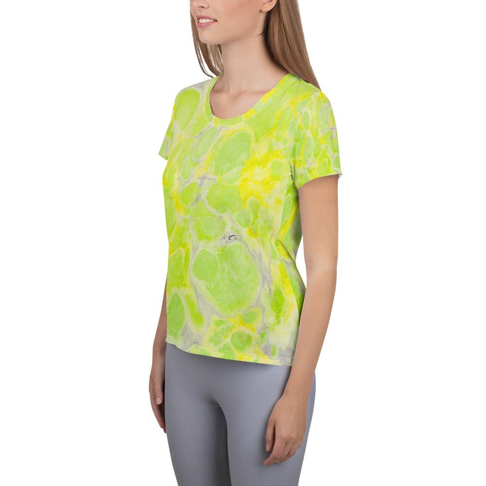 BirdGirls Lime Time All-Over Print Women's Athletic T-shirt - The BirdGirls