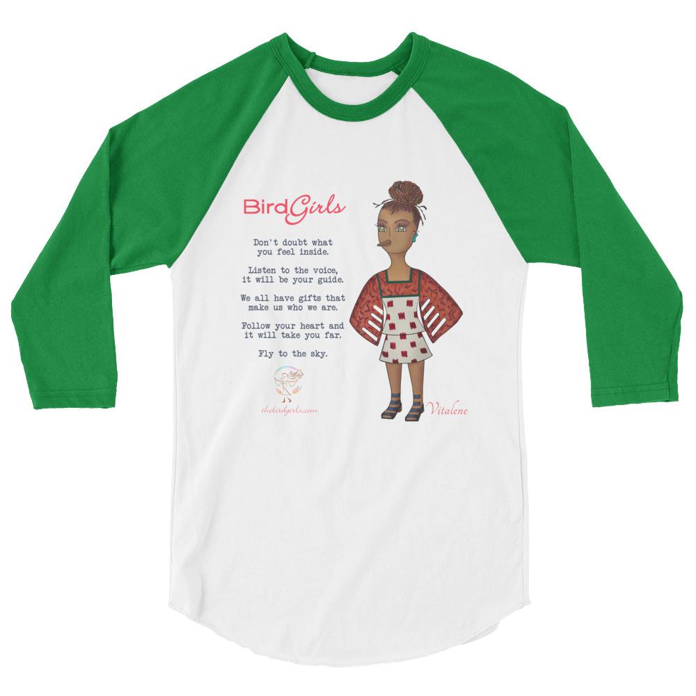 Vitalene 3/4 sleeve raglan shirt - The BirdGirls