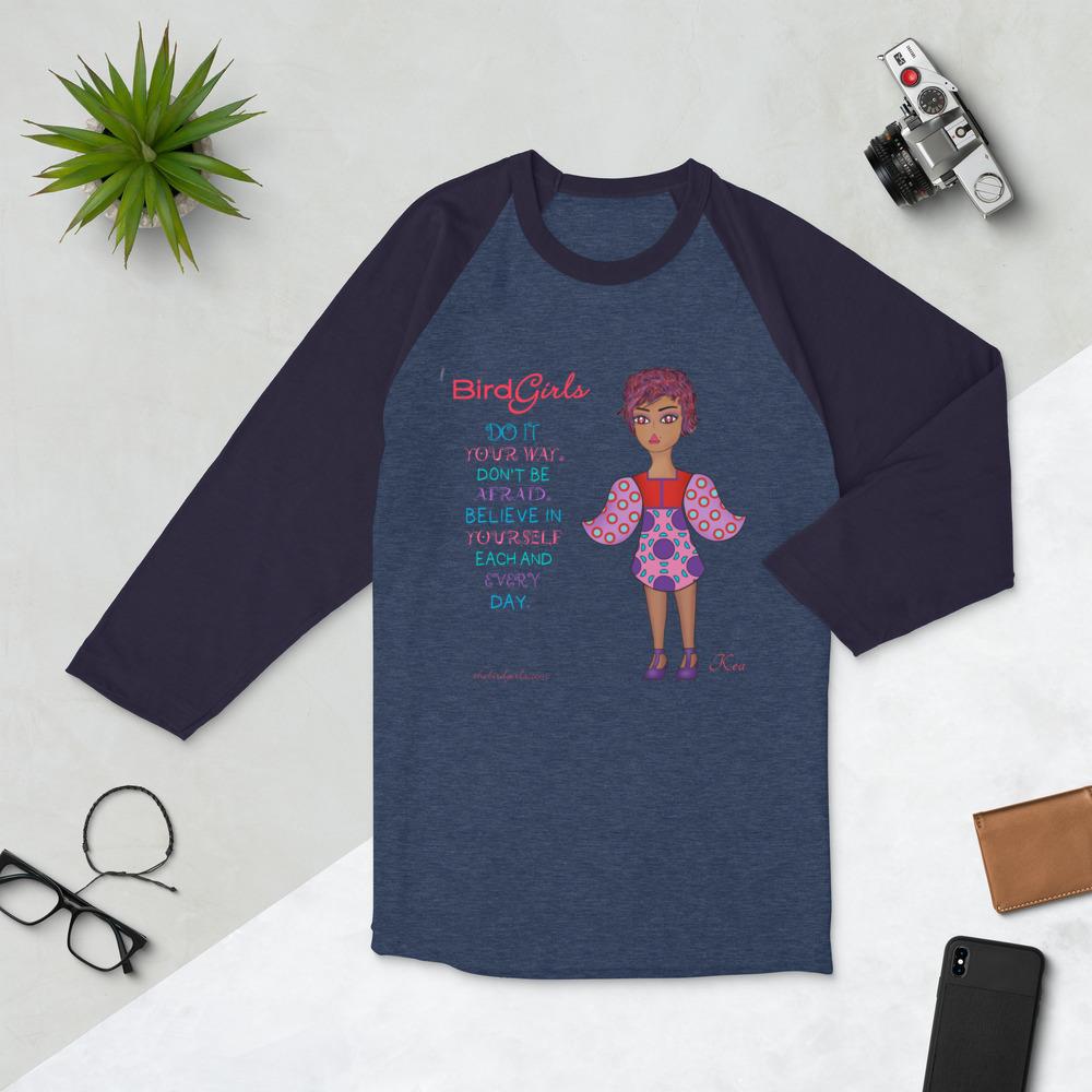 Kea 3/4 sleeve raglan shirt - The BirdGirls
