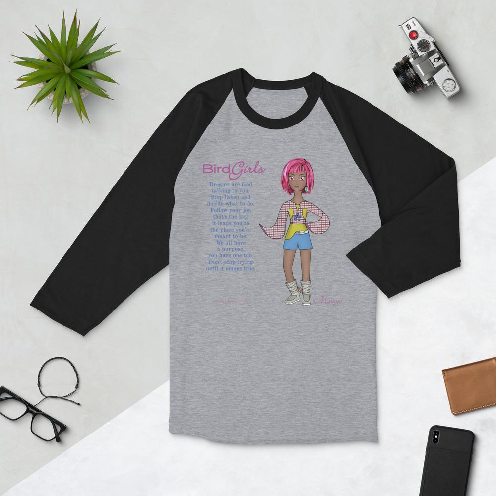 Malaya 3/4 sleeve raglan shirt - The BirdGirls