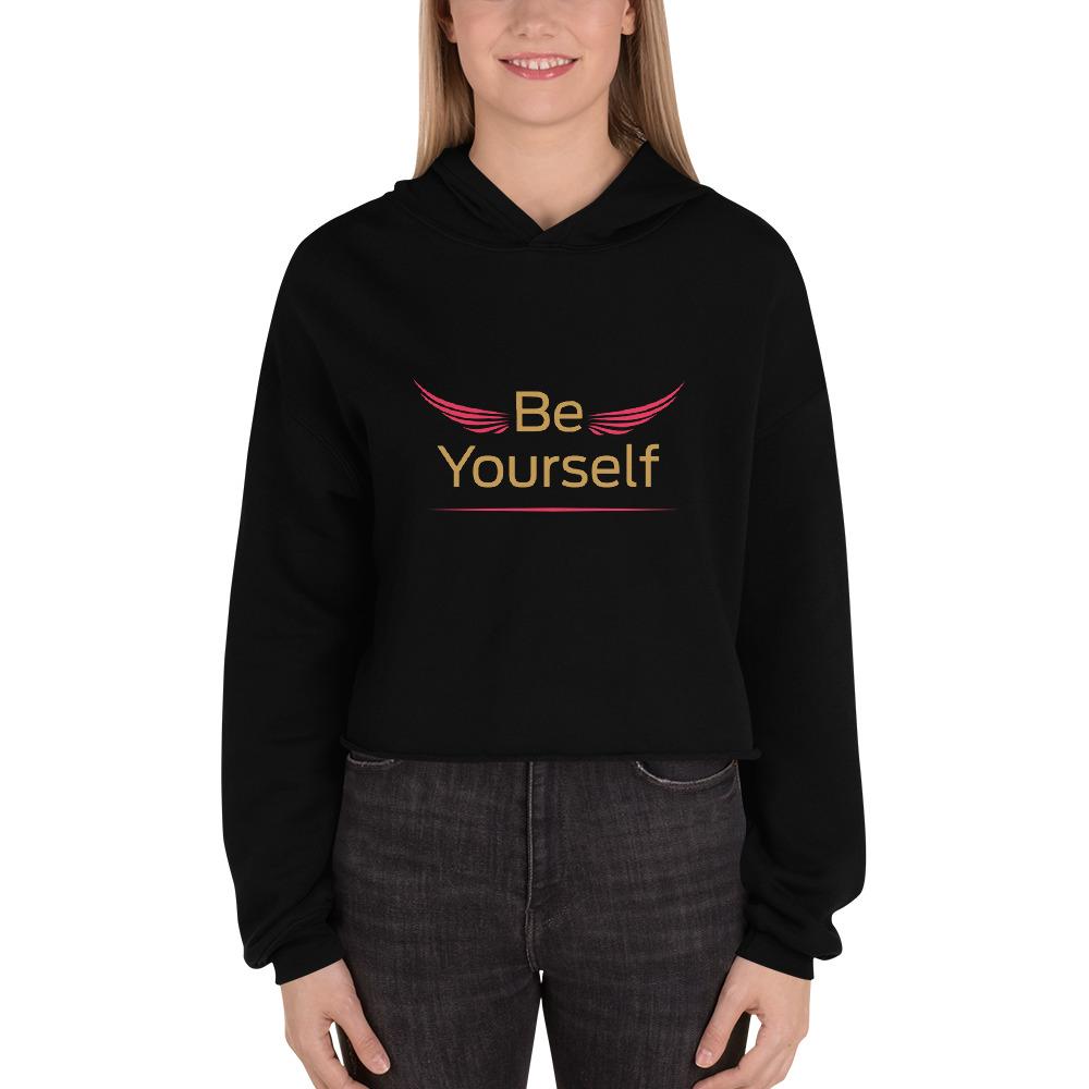 BirdGirls Be Yourself World Crop Hoodie - The BirdGirls