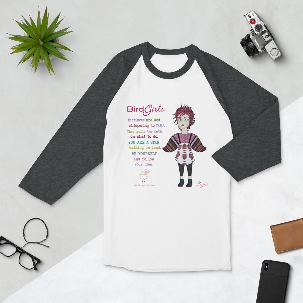 Bajeet 3/4 sleeve raglan shirt - The BirdGirls
