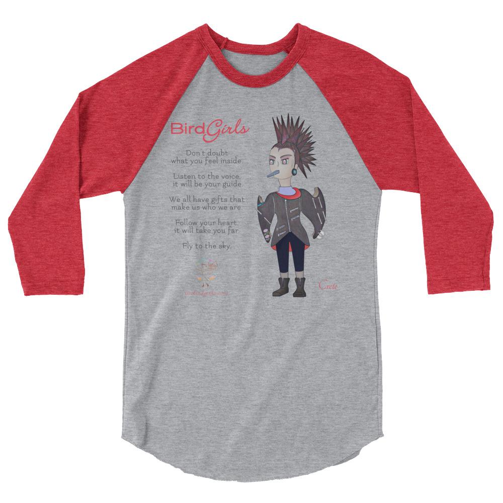 Crete 3/4 sleeve raglan shirt - The BirdGirls