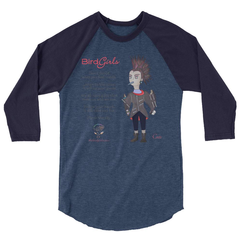 Crete 3/4 sleeve raglan shirt - The BirdGirls