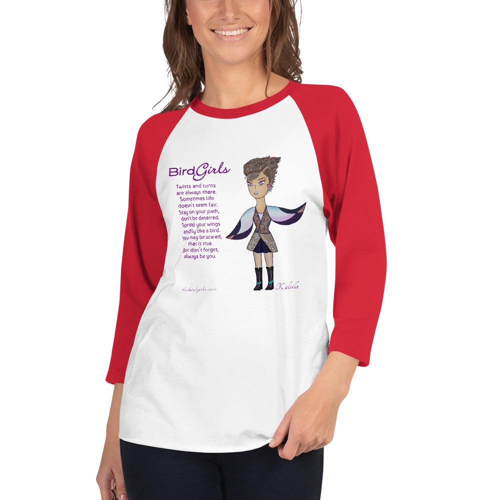 Kalinda 3/4 sleeve raglan shirt - The BirdGirls