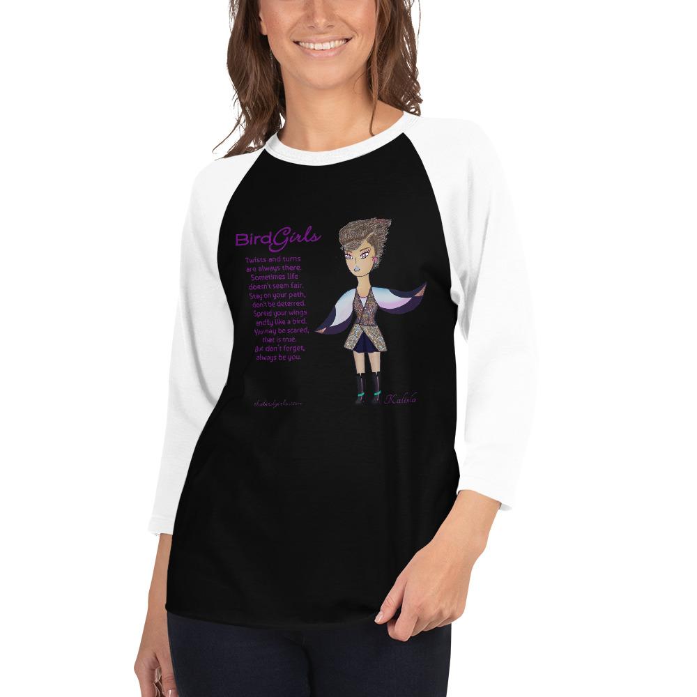 Kalinda 3/4 sleeve raglan shirt - The BirdGirls