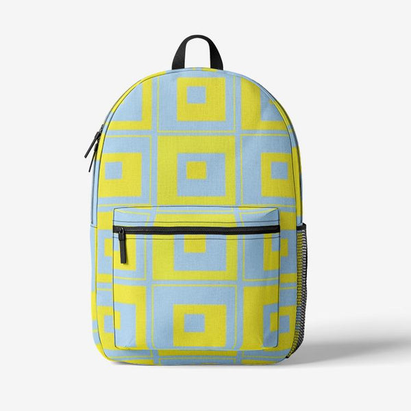 Lemon Squares Retro Colorful Print Trendy Backpack - The BirdGirls