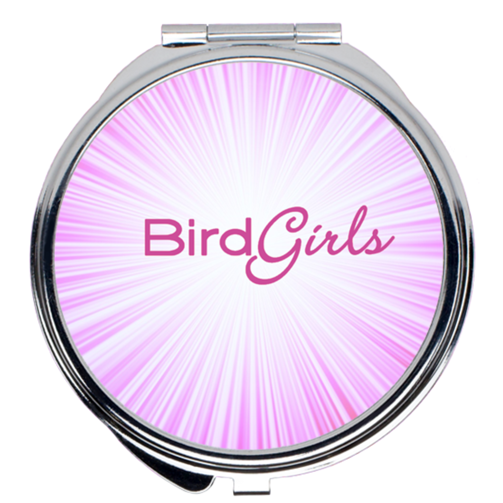 BirdGirls Pink Sunburst Compact Mirror - thebirdgirls.com