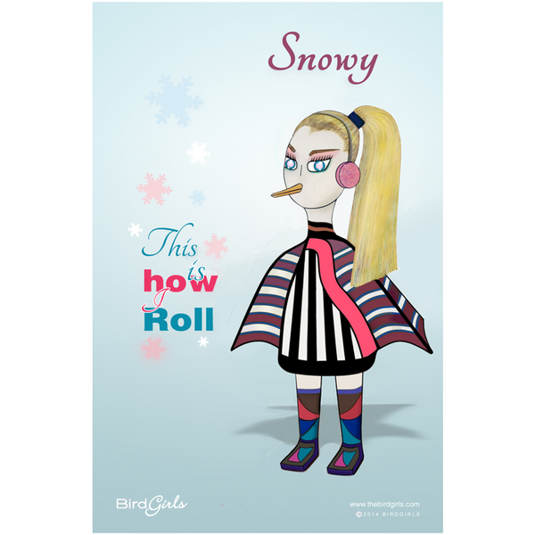 Snowy Slogan Art Posters - thebirdgirls.com