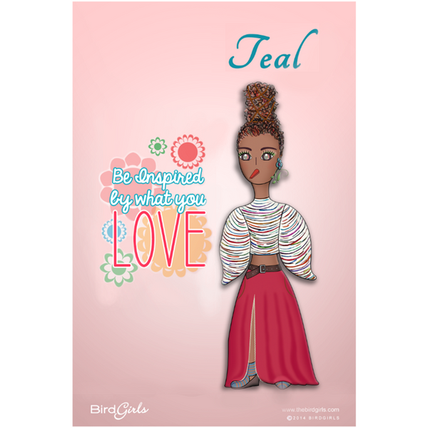 Teal Slogan Art Posters - thebirdgirls.com